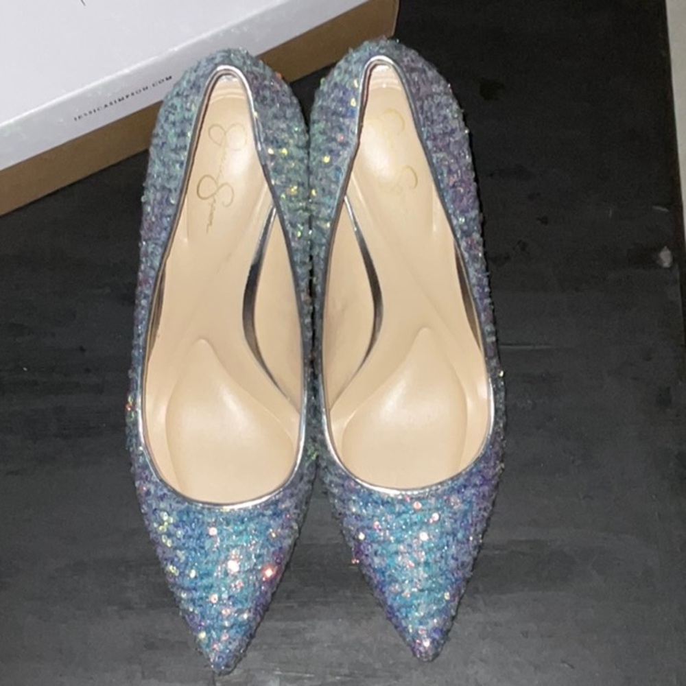 Jessica Simpson size 10M Mermaid Glitter Heels